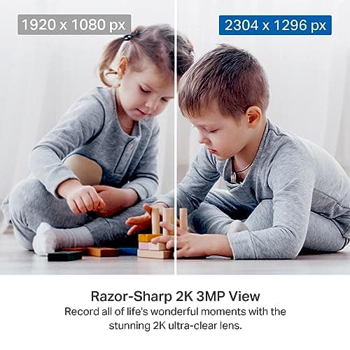 Tapo TP-Link 2K Pan/Tilt Indoor Security Camera for Baby Monitor, Pet Camera, Motion Detection & Tracking, 2-Way Audio, Cloud & SD Card Storage, Works w/Alexa & Google Home, Black, C211(2-Pack)