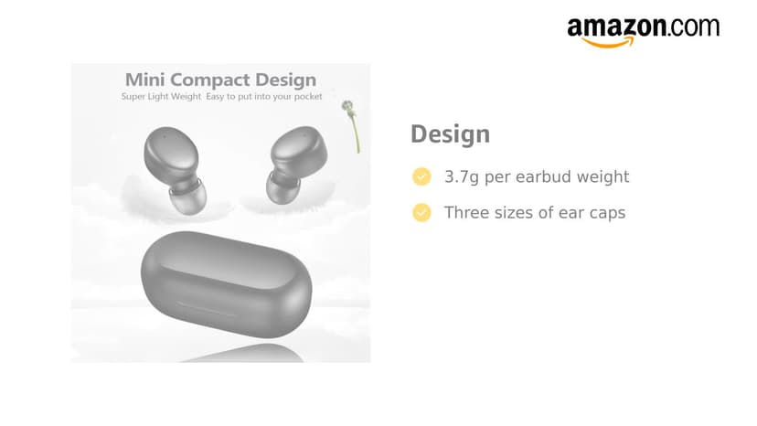 MOZOTER S8 Mini Wireless Earbuds Bluetooth 5.3 in Ear Light-Weight Headphones,60Hrs Playtime Ear Buds with Charging Case,Smart Ring,Fitness Tracker Premium Sound with Deep Bass for Sport-Black