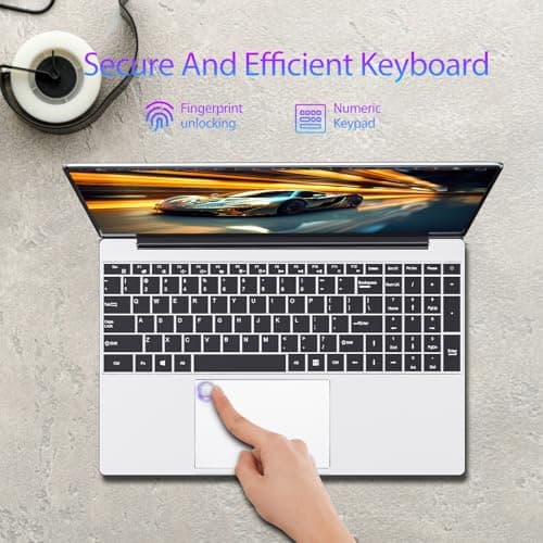 Gaming Laptop,15.6 Inch FHD IPS 1920x1080,Laptop Computer Student Business Laptop 12th Gen N95 Processor,16GB RAM 512GB SSD,Supports 180 Angle Opening Backlit Keyboard Fingerprint Unlock Win 11 Pro