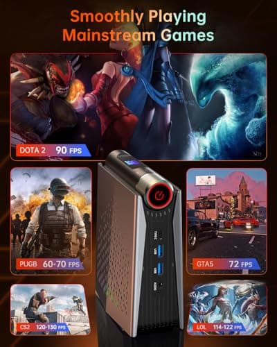 ACEMAGICIAN S3A Mini PC, AMD Ryzen 9 6900HX(up to 4.9 GHz), 32GB DDR4 1TB NVME SSD Mini Tower PC, AMD Radeon 680M Mini Desktop Computer Support BT5.2/RGB Lights/HDMI/Type-C/Wifi6