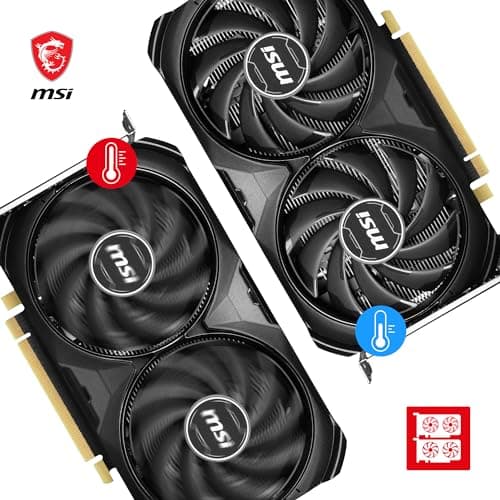 MSI GeForce RTX 4060 Ti Ventus 2X Black 8G OC Graphics Card -NVIDIA RTX 4060 Ti, 8GB GDDR6 Memory, 18Gbps, PCIe 4.0, DLSS3