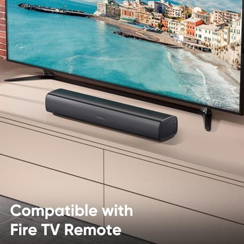 Sound Bar for Smart TV, Soundbar TV Speakers with Customized Bass Reflector, Compact Design and Easy Set up, Home Audio Surround Sound System for TV PC Projector, Wall Mountable