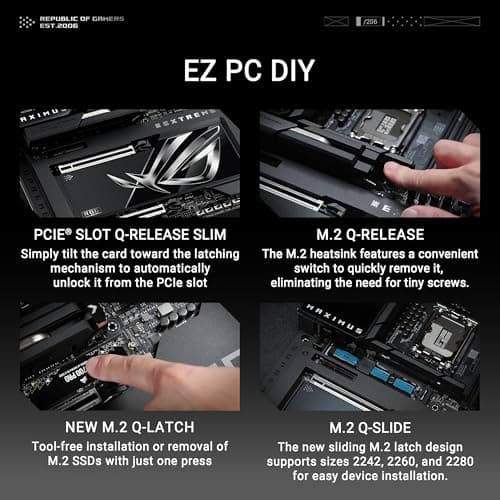 ASUS ROG MAXIMUS Z890 EXTREME Intel® Z890 LGA 1851 E-ATX motherboard, Advanced AI PC-ready, 24+2+1+2 stages, DDR5, WiFi7, 2.5G/10G LAN, PCIe® 5.0 M.2, Thunderbolt™ 5, USB Type-C®, AI OC, 5” LCD Screen
