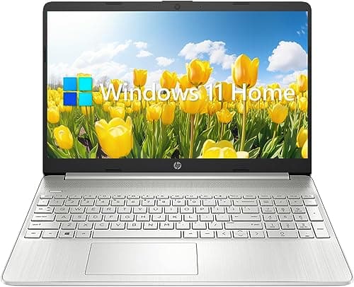 HP 2023 Laptop for Business and Student, 15.6'' HD Display, AMD Ryzen 3 5300U 4-Core Processor, 16GB RAM, 512GB SSD, Wi-Fi, Type-C, Media Card Reader, Windows 11 Home, Silver, KKE Accessories