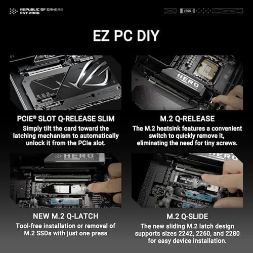 ASUS ROG MAXIMUS Z890 HERO BTF Z890 LGA 1851 ATX motherboard, hidden-connector design, Advanced AI PC Ready, 22+1+2+2 stages, DDR5, WiFi 7, 2.5G LAN, 6x M.2, PCIe 5.0, Thunderbolt 4, USB Type-C, AI OC