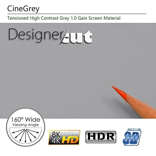 Elite Screens Designer Cut, 135-inch 16:9, Blackout DIY High Contrast Grey Projector Screen Material, ZRM-135H-CINEGREY