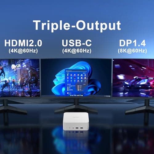 Reatan S9 Mini Gaming PC Inte Core i9-12900HK 14C/20T Turbo 5.0GHZ 16GB DDR4 512GB SSD RAM Tripple-Screen 4k Display Thunderbolt 4 Spport 8k Gaming Computers Dual 2.5Gbps LAN Wi-Fi 6/BT5.2