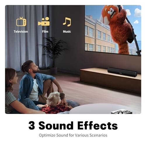Sound Bars for TV 16-inch, Cinematic Soundbar for TV with Impactful Bass, Dynamic Lights and Remote Control, Wall Mountable, Bluetooth TV Sound Bar Speakers with Bluetooth/Optical/AUX Connection