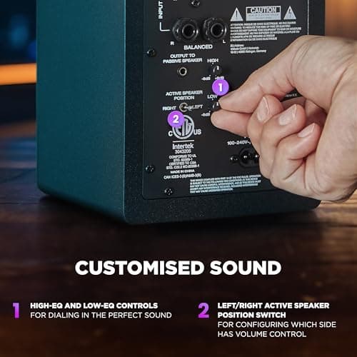 M-AUDIO BX3 Pair 3.5" 120W Studio Monitors, HD PC Speakers for Recording and Multimedia with Music Production Software