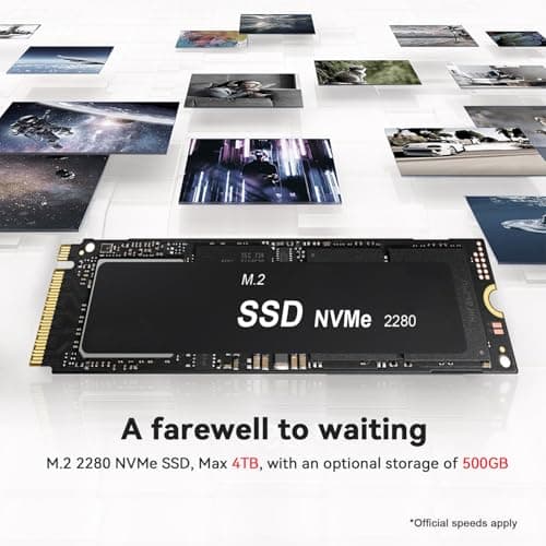 Beelink SER5 Mini PC, AMD Ryzen 5 5500U(6C/12T, up to 4.0GHz), 16GB DDR4 500GB NVMe SSD, SER5 Mini Computer Support 4K Triple Display, 2.5G LAN, HDMI+DP, Type-C