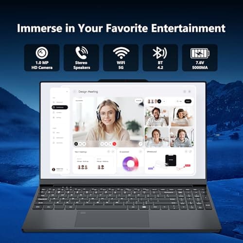 2025 Laptop, 15.6 Inch Gaming Laptop with N150 Processor(up to 3.6GHz), Laptop Computer with 16GB RAM 512GB SSD, Backlit Keyboard, Fingerprint Unlock, Win 11 Pro, Metal Shell, Laptops for Gaming