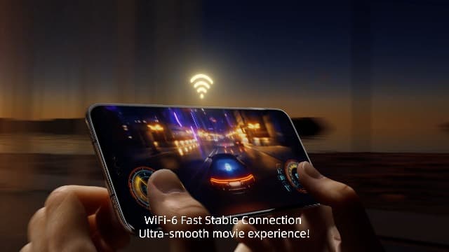 Mini Projector With WiFi and Bluetooth, 180 Rotatable Portable, 150" Smart With Android TV 11.0, 1080P Support 4K Decoding, 2.4G/5G WiFi6, Auto Keystone for Home Theater, White