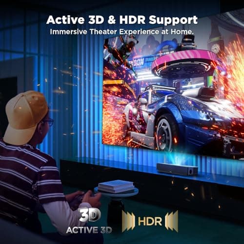 NothingProjector Projector Screen, 120 inch, Ambient Ceiling Light Rejecting ALR, 4K Ultra HD Fixed Frame 16:9, On Wall Mount Projection Screen for Ultra Short Throw Projectors, Black Series