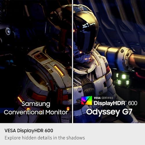 SAMSUNG 40” Odyssey G7 (G75F) WUHD Resolution, 180Hz, Curved Gaming Monitor, 1ms Response Time (GtG), VESA DisplayHDR™ 600, AMD FreeSync™ Premium Pro, LS40FG75DENXZA, 2025