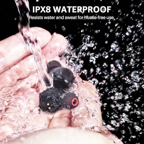 TOZO T6 Wireless Earbuds, Bluetooth 5.3 Ear Buds, Stereo Sound in Ear Headphones, 50 Hours Playtime, Wireless Charging Case, APP Customizable EQs, IPX8 Waterproof Earphones