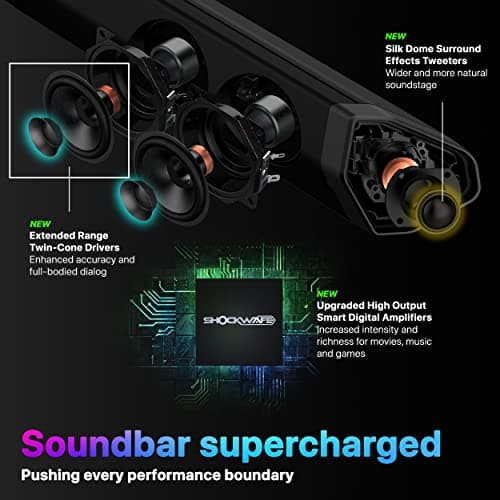 Nakamichi Shockwafe Ultra 9.2.4 Channel Dolby Atmos/DTS:X Soundbar with Dual 10" Subwoofers (Wireless), 4 Rear Surround Effects Speakers, eARC and SSE Max Technology (Flagship)