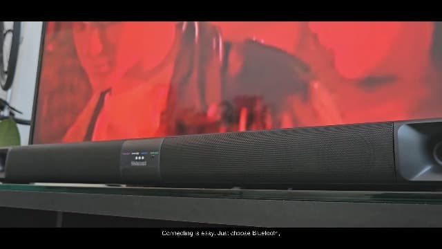 Sound Bar for Smart TV, 80W Soundbar with Four Woofers, Dual Horn Tweeters, 2.0 Channel TV Speaker, 2 in 1 Detachable Design, BT/ARC/AUX/Optical Connection, Surround Sound System for TV