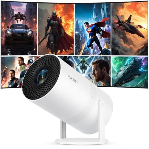 Mini Projector with Two-way Bluetooth, Portable Movie Projector with 180° Rotatable, 1080P HD Supported, Auto Vertical Keystone, Compatible with Smartphone, TV Stick, Laptop, HDMI, USB