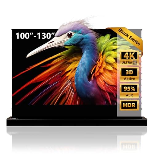 NothingProjector Projector Screen, 120 inch, Ambient Light Rejecting ALR, 4K UHD, Motorized Floor Rising Electric with Remote, Ground Up for Ultra Short Throw Projectors, No Installation NothPJ