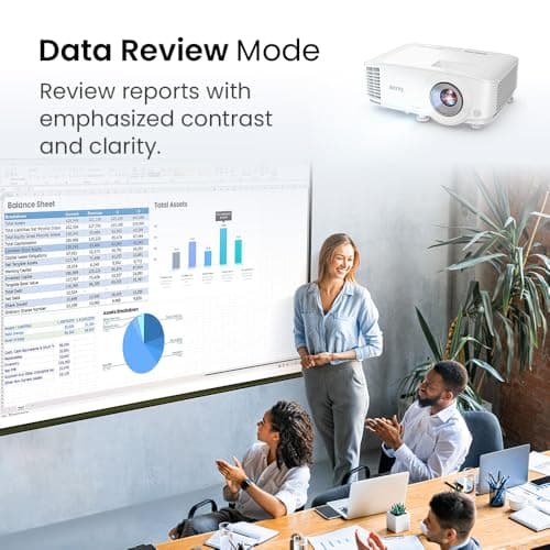BenQ WXGA Business Projector (MW560) - DLP - 4,000 Lumens High Brightness - 20,000:1 High Contrast Ratio - Dual HDMI, VGA - Auto Keystone Correction - Simple Setup - SmartEco Technology