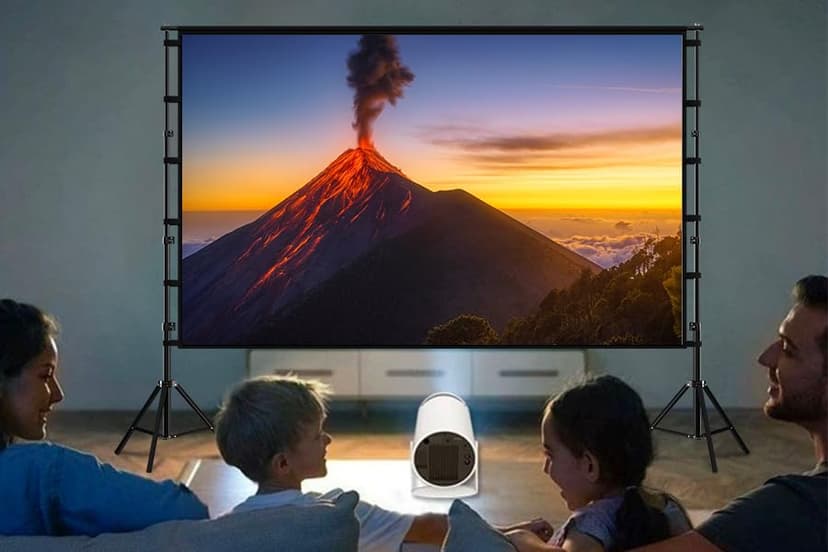 180 inch Projector Screen and Stand, 15FT Large Indoor Outdoor Movie Projection Screen 4K HD 16: 9 Anti Crease Design for Backyard Movie Night Easy to Clean, 1.1Gain, 160° Viewing Angle & A Carry Bag