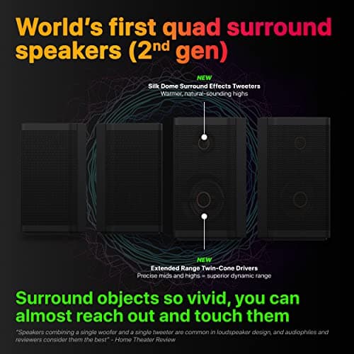 Nakamichi Shockwafe Ultra 9.2.4 Channel Dolby Atmos/DTS:X Soundbar with Dual 10" Subwoofers (Wireless), 4 Rear Surround Effects Speakers, eARC and SSE Max Technology (Flagship)