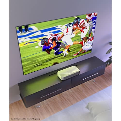 Epson EpiqVision Ultra LS800 Ultra Short Throw 3-Chip 3LCD Smart Streaming Laser Projector, 4,000 Lumens, 4K PRO-UHD, HDR, 150" Class, Android TV, 2.1ch Yamaha Built-in Speakers - White (Renewed)