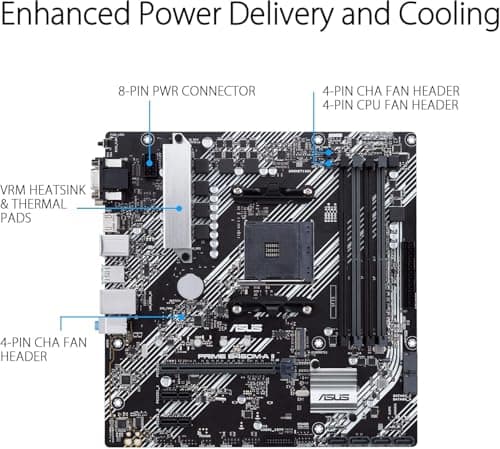 MICRO CENTER AMD Ryzen 5 5600 Desktop Processor with ASUS Prime B450M-A II AMD AM4 Micro ATX Motherboard
