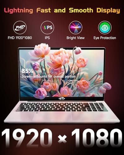 NIMO 15.6 IPS FHD-Laptop, 16GB RAM 1TB SSD Intel Pentium Quad Core N100, Computer with Backlit Keyboard Fingerprint (Beat to i3-1115G4 Up to 3.4GHz) Laptops for Student, Win 11 Rose Gold