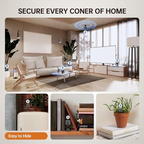 Hidden Camera – 2K HD Wireless Spy Camera with Audio/Video, Mini Indoor Camera for Home Security, AI Motion Detection, Night Vision, Built-in Siren, Two-Way Audio, 60-Day Battery Life
