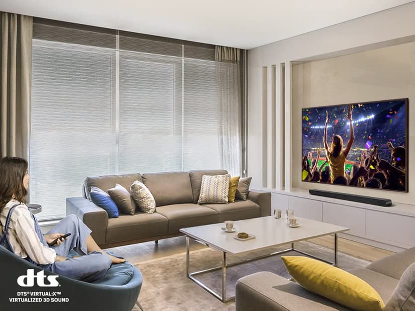 SAMSUNG HW-S800B/ZA 3.2.1ch Soundbar w/ Wireless Dolby Atmos DTS Virtual:X, Ultra Slim Design, Q Symphony, SpaceFit Sound, Airplay 2, Game Pro Mode, Alexa Built-In, 2022, Black