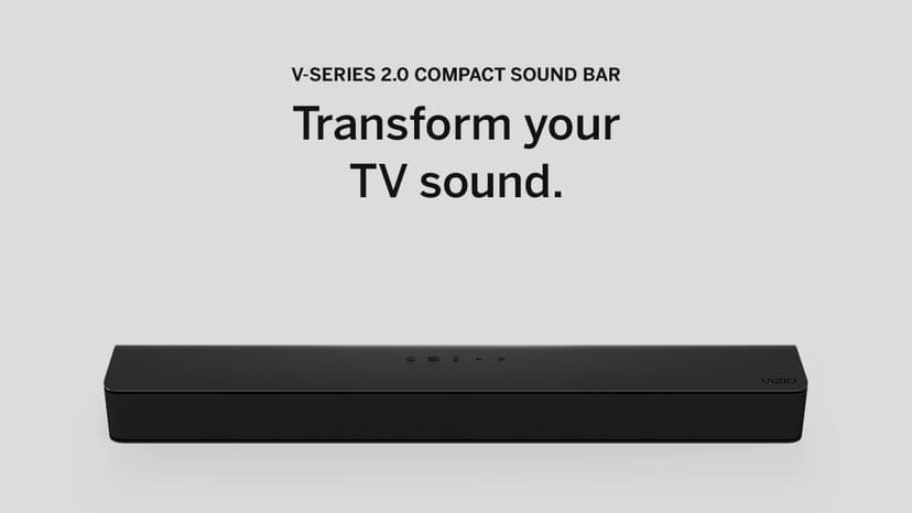 VIZIO V-Series 2.0 Compact Sound Bar with Dolby Audio, DTS:X, Bluetooth V20x-J8