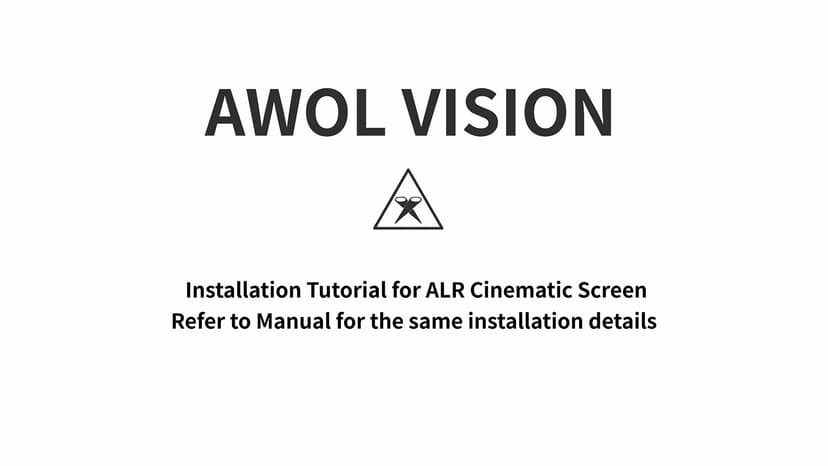AWOL VISION Ambient Light Rejecting (ALR) Projector Screen for Ultra Short Throw(UST) Projector, 100" Fixed Frame, 80% Picture Quality Improved, 95% Celling Light Rejecting(CLR), Active 3D - C100