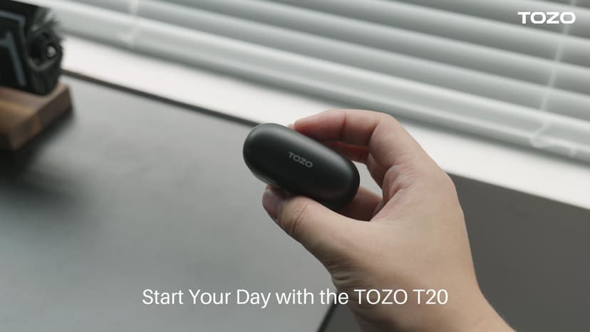 TOZO T20 Wireless Earbuds Bluetooth Headphones 48.5 Hrs Playtime with LED Digital Display, IPX8 Waterproof, Dual Mic Call Noise Cancelling 10mm Broad Range Speakers with Wireless Charging Case