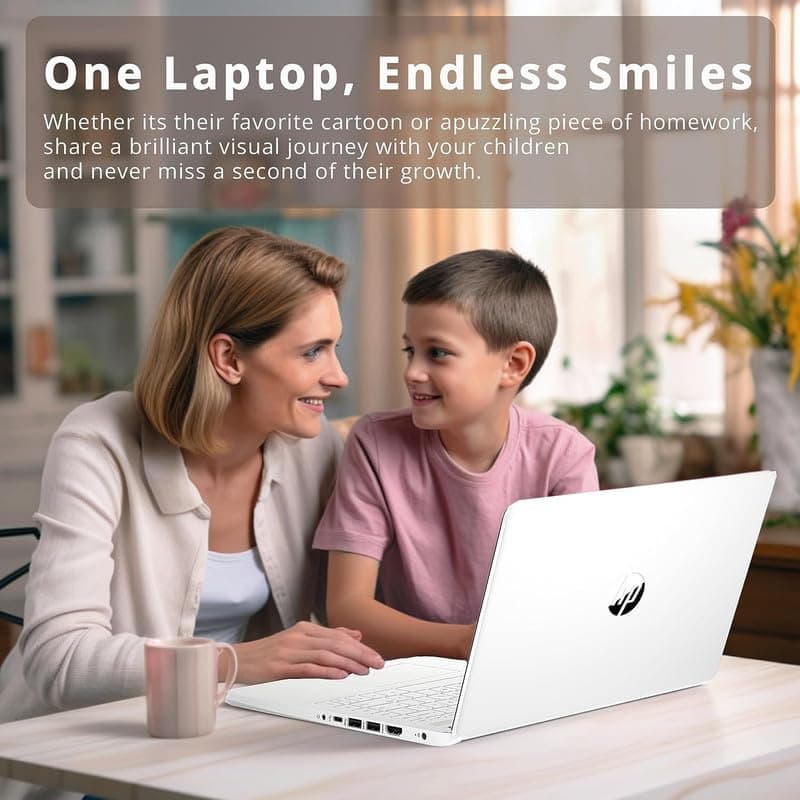 HP 2024 Premium 14" Micro-Edge Portable Laptop Student Business, Intel Quad-Core N4120, 8GB RAM, 192GB (64GB eMMC+ 128GB Card), Webcam, WiFi, Windows 11S + 1 Year Office 365, MarxsolAccessory White