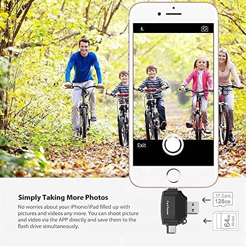 BoxWave Smart Gadget Compatible with Flipper Zero - AllReader SD Card Reader, microSD Card Reader SD Compact USB - Jet Black