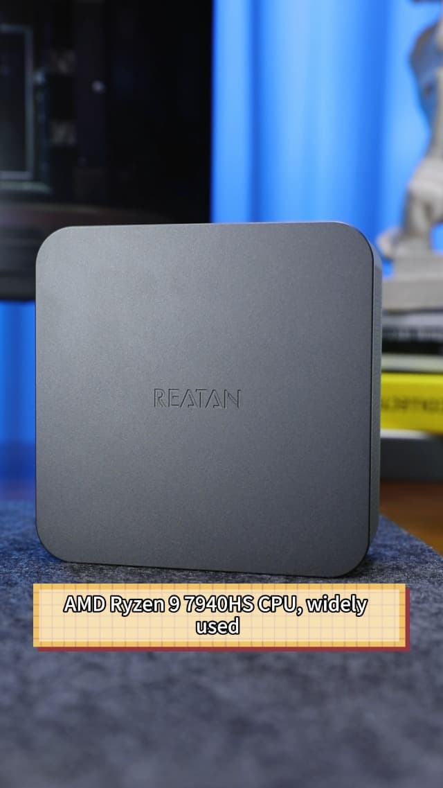 Reatan Alloy 9 Mini Gaming PC AMD Ryzen 9 7940HS(up to 5.2GHz) 32GB DDR5 1TB SSD 5600 MHz RAM, Desktop Mini Computers, Radeon 780M Graphics,Quad Display 2.5Gbps LAN,HDMI 2.1, 8K USB 4.0 Wi-Fi 6E/BT5.3