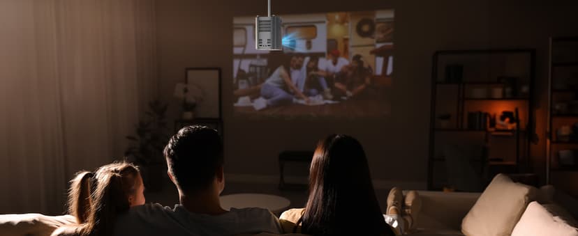 [One-Button Focus] Mini Projector with 5G WiFi and Bluetooth, 4K Outdoor Smart Projector with Carry Bag, Portable Movie Projector with Zoom, Home Theater Projector for Phone/TV Stick/PC