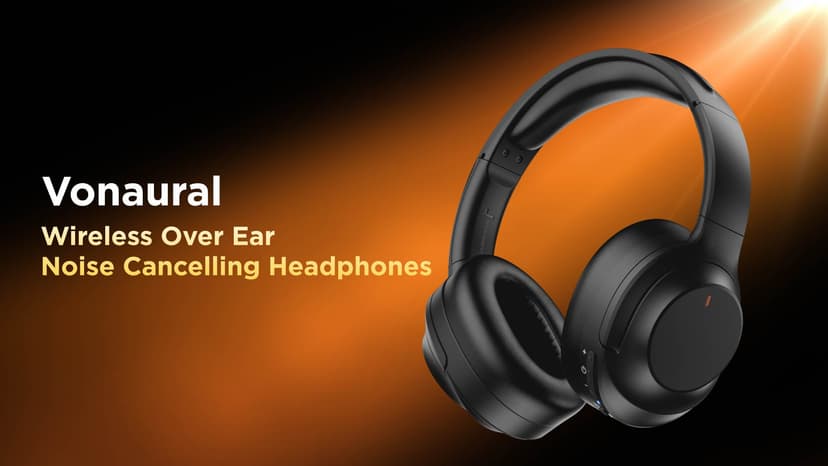 Active Noise Cancelling Headphones, Upgraded Wireless Bluetooth Headphones Over Ear with ENC Mic, HiFi Stereo Deep Bass, Noise Canceling Headphones Lightweight, BT 5.4, for Travel/Office/Home, Black