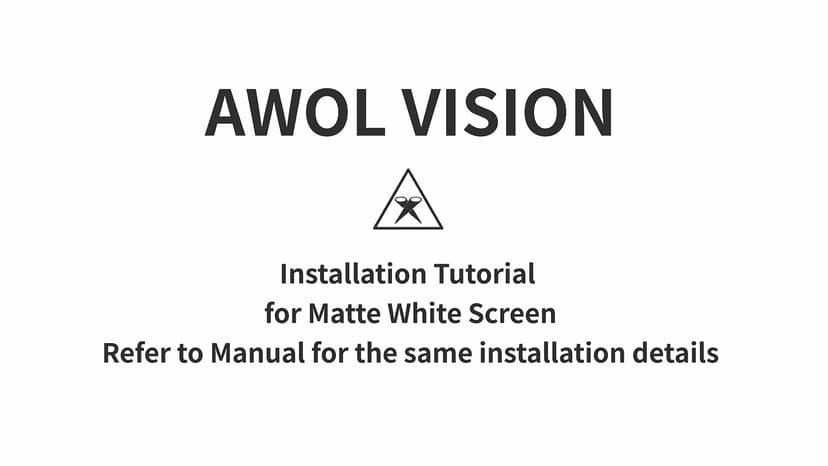 AWOL VISION 150-inch Projector Screen Fixed Frame, 1.3 dB Peak Gain, The Perfect Combo with LTV-2500, 80% Picture Quality Improved, 4K / 8K Ultra HD, Active 3D Wall Mount Projector Screen, MW-150