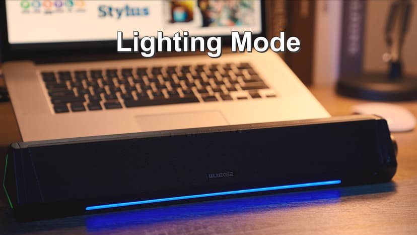 BLUEDEE Computer Speakers, Bluetooth Soundbar, HiFi Stereo, 3.5mm Aux-in Connection, USB Powered Speakers for Desktop Monitor, PC, Laptop, Tablets