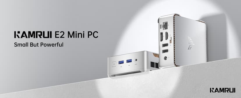 KAMRUI E2 Mini PC 11 Pro, 12th Gen Alder Lake N97(up to 3.6GHz) Micro PC (Beat N150/N100/N95), 16GB RAM 512GB M.2 SSD, Desktop Computers 4K Dual Display/USB3.2/WiFi/BT/LAN Small Computer