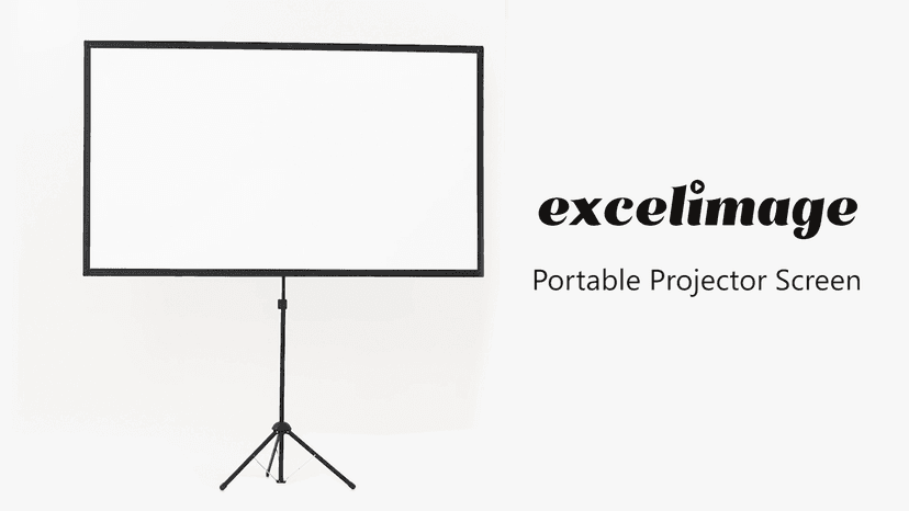 Portable Projector Screen with Stand, Outdoor Movie Screen, 80 Inch 16:9, Light-Weight, Mobile and Compact, Easy Setup and Carrying, Projection Screen with 1.2 Gain Glass Fiber, Idea for Home Cinema.