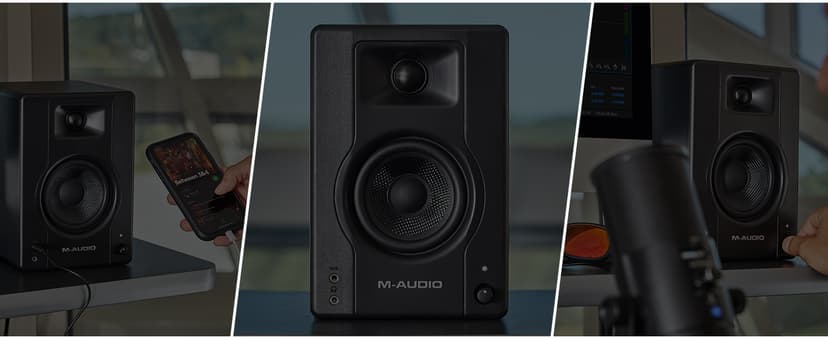 M-AUDIO BX4 Pair 4.5" 120W Studio Monitors, HD PC Speakers for Recording and Multimedia with Music Production Software