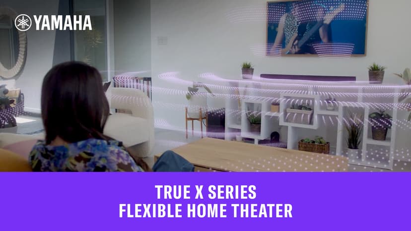 YAMAHA True X 50A Bundle - True X BAR 50A Sound Bar with Dolby Atmos, Wireless Subwoofer, Alexa Built-in + Pair of True X Speaker 1A Portable, Wireless, Surround Sound Speakers with Bluetooth. Black