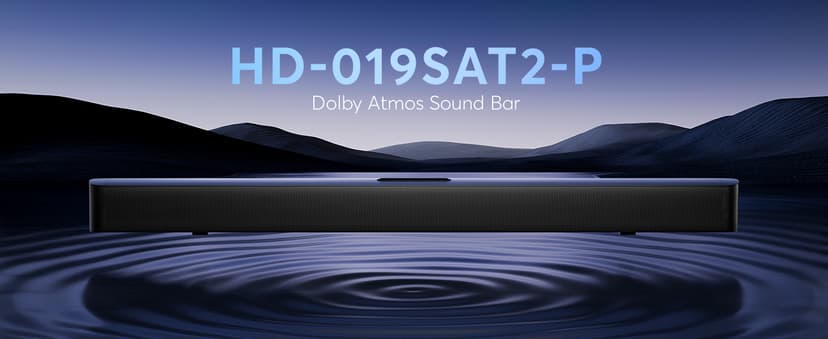 Sound Bar for Smart TV w/Dolby Atmos 2.1 ch 190W 37 inch Surround Sound TV Speaker Home Theater System, HDMI-ARC/BluetoothOptical/AUX/Connection for TV/Projector/DVD Player/Switch/PC