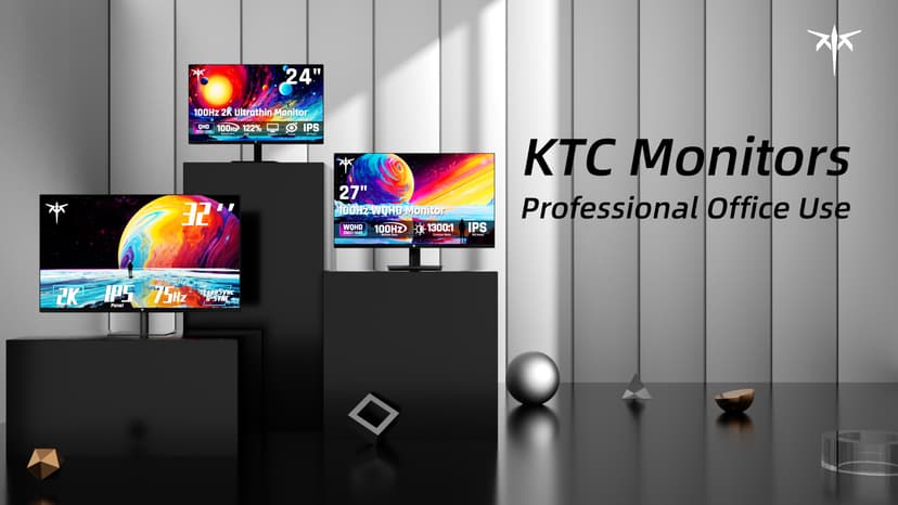 KTC 27 Inch QHD(2560 * 1440) 100Hz Computer Monitor - IPS Panel, Anti-Blue Light Screen, 100% High Color Gamut, 123% sRGB, Support FreeSync and GSync, PC Monitor for Casual Gaming and Working