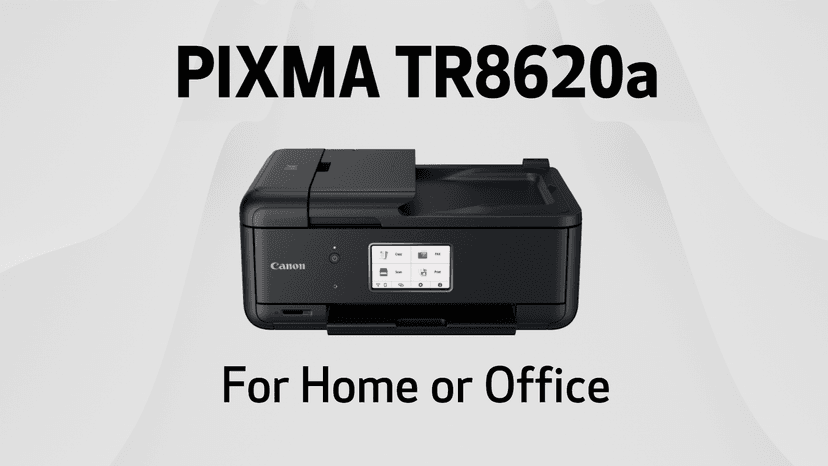 Canon PIXMA TR8620a - All-in-One Printer Home Office|Copier|Scanner|Fax|Auto Document Feeder | Photo, Document | Airprint (R), Android, Black, Works with Alexa
