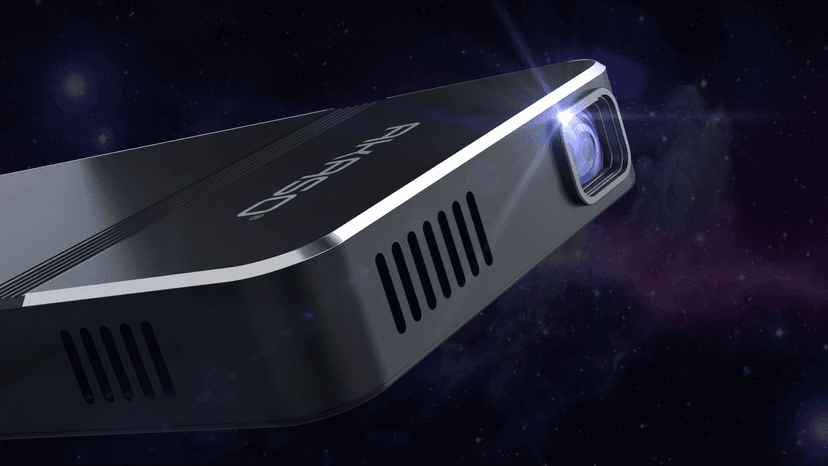 AKASO Mini Projector, Pocket-Sized DLP Portable Projector, 1080P Cookie Projector , Support HDMI WiFI Built-in Rechargeable Battery Stereo Speakers and Remote Control Movie Projector