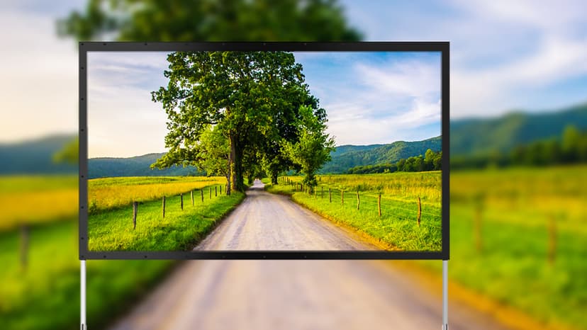 120 inch Outdoor Movie Screen - Upgraded 3 Layers PVC 16:9 Projector Screen, Portable Video Projection Screen with Carrying Bag for Home Theater Backyard
